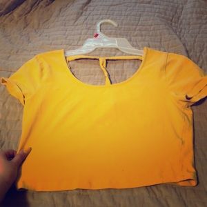 Cropped yellow shirt
